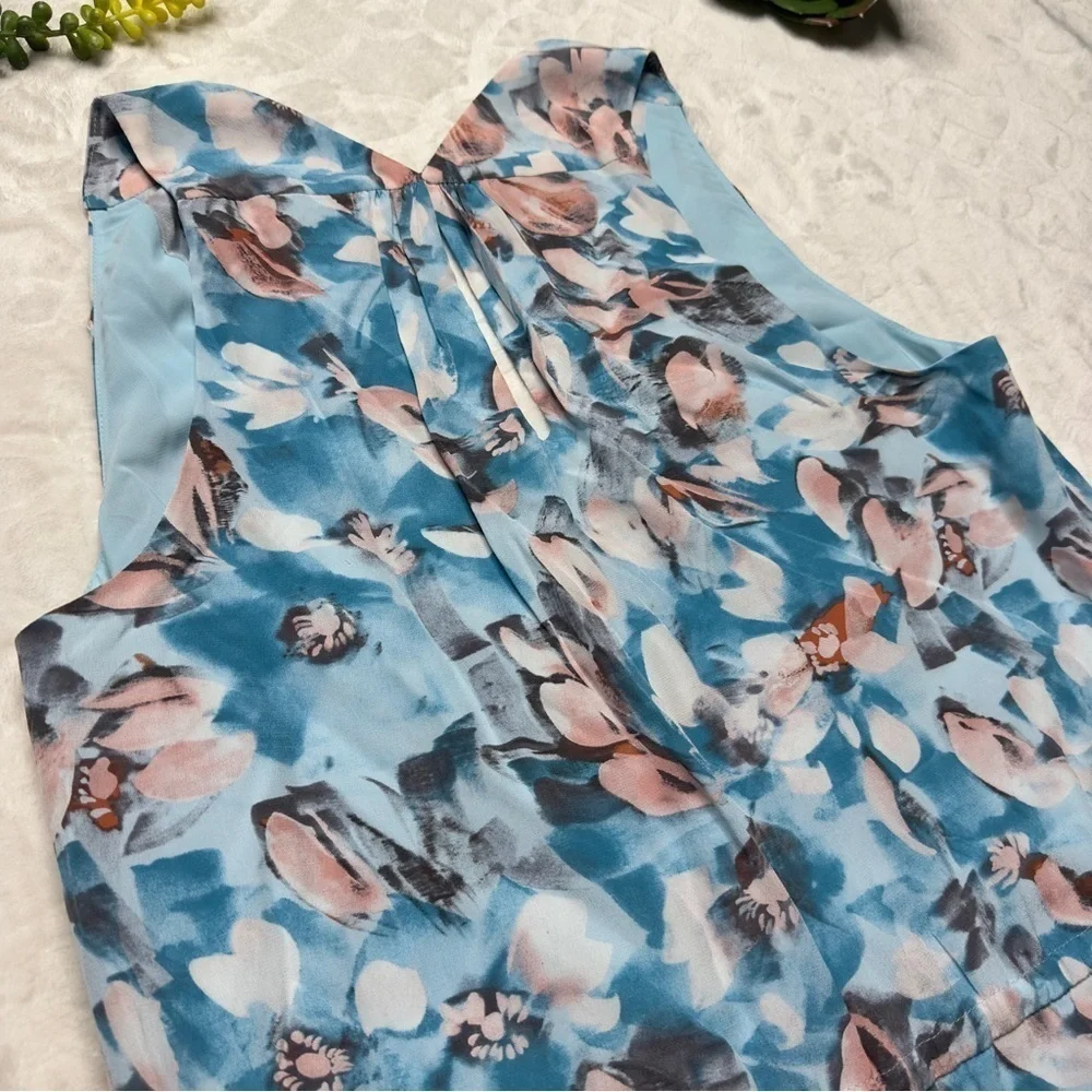Rebecca Taylor Aloha Poolside Print Sleeveless Silk Multicolor Mini Dress 2